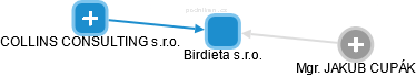 Birdieta s.r.o. - náhled vizuálního zobrazení vztahů obchodního rejstříku