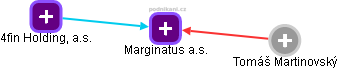 Marginatus a.s. - náhled vizuálního zobrazení vztahů obchodního rejstříku