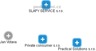 Private consumer s.r.o. - náhled vizuálního zobrazení vztahů obchodního rejstříku
