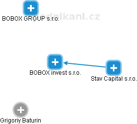BOBOX invest s.r.o. - náhled vizuálního zobrazení vztahů obchodního rejstříku