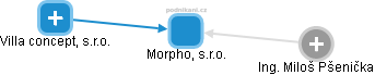 Morpho, s.r.o. - náhled vizuálního zobrazení vztahů obchodního rejstříku