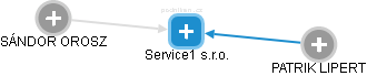 Service1 s.r.o. - náhled vizuálního zobrazení vztahů obchodního rejstříku