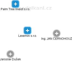 Lexemin s.r.o. - náhled vizuálního zobrazení vztahů obchodního rejstříku
