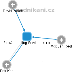 FlexConsulting Services, s.r.o. - náhled vizuálního zobrazení vztahů obchodního rejstříku