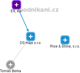 DS Háje s.r.o. - náhled vizuálního zobrazení vztahů obchodního rejstříku