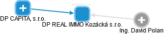 DP REAL IMMO Kozácká s.r.o. - náhled vizuálního zobrazení vztahů obchodního rejstříku