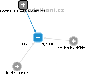 FGC Academy s.r.o. - náhled vizuálního zobrazení vztahů obchodního rejstříku