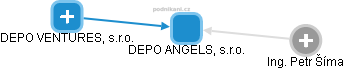 DEPO ANGELS, s.r.o. - náhled vizuálního zobrazení vztahů obchodního rejstříku