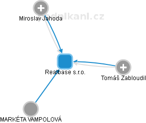Realbase s.r.o. - náhled vizuálního zobrazení vztahů obchodního rejstříku