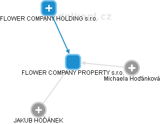 FLOWER COMPANY PROPERTY s.r.o. - náhled vizuálního zobrazení vztahů obchodního rejstříku