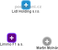 Limmo F1 a.s. - náhled vizuálního zobrazení vztahů obchodního rejstříku