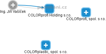 COLORprofi Holding s.r.o. - náhled vizuálního zobrazení vztahů obchodního rejstříku