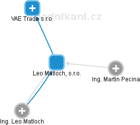 Leo Matloch, s.r.o. - náhled vizuálního zobrazení vztahů obchodního rejstříku