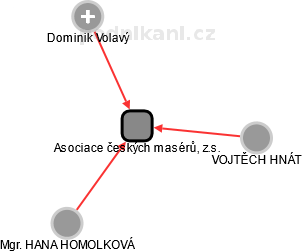 Asociace českých masérů, z.s. - náhled vizuálního zobrazení vztahů obchodního rejstříku