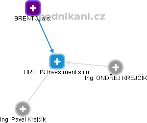 BREFIN Investment s.r.o. - náhled vizuálního zobrazení vztahů obchodního rejstříku