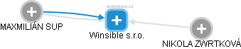 Winsible s.r.o. - náhled vizuálního zobrazení vztahů obchodního rejstříku