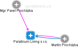 Palatinum Living s.r.o. - náhled vizuálního zobrazení vztahů obchodního rejstříku