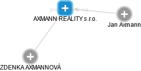 AXMANN REALITY s.r.o. - náhled vizuálního zobrazení vztahů obchodního rejstříku