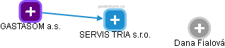 SERVIS TRIA s.r.o. - náhled vizuálního zobrazení vztahů obchodního rejstříku