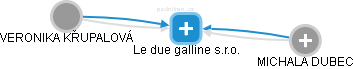 Le due galline s.r.o. - náhled vizuálního zobrazení vztahů obchodního rejstříku