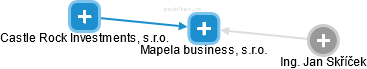 Mapela business, s.r.o. - náhled vizuálního zobrazení vztahů obchodního rejstříku