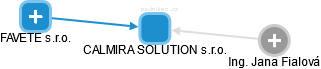 CALMIRA SOLUTION s.r.o. - náhled vizuálního zobrazení vztahů obchodního rejstříku