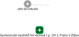 Společenství vlastníků Na Vackově č.p. 2913, Praha 3-Žižkov - náhled vizuálního zobrazení vztahů obchodního rejstříku