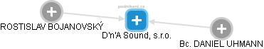 D'n'A Sound, s.r.o. - náhled vizuálního zobrazení vztahů obchodního rejstříku