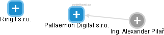 Pallaemon Digital s.r.o. - náhled vizuálního zobrazení vztahů obchodního rejstříku