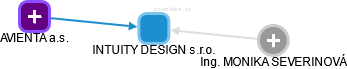 INTUITY DESIGN s.r.o. - náhled vizuálního zobrazení vztahů obchodního rejstříku