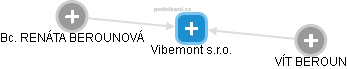Vibemont s.r.o. - náhled vizuálního zobrazení vztahů obchodního rejstříku