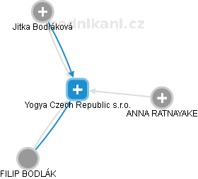 Yogya Czech Republic s.r.o. - náhled vizuálního zobrazení vztahů obchodního rejstříku