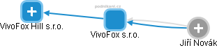 VivoFox s.r.o. - náhled vizuálního zobrazení vztahů obchodního rejstříku