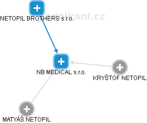 NB MEDICAL s.r.o. - náhled vizuálního zobrazení vztahů obchodního rejstříku