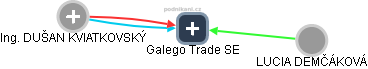 Galego Trade SE - náhled vizuálního zobrazení vztahů obchodního rejstříku