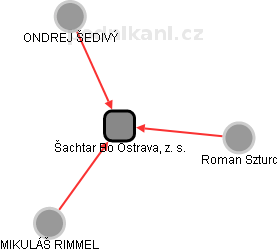 Šachtar Bo Ostrava, z. s. - náhled vizuálního zobrazení vztahů obchodního rejstříku