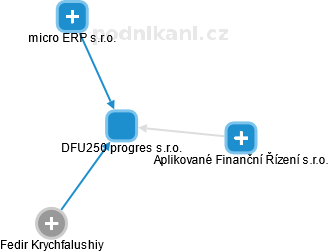 DFU250 progres s.r.o. - náhled vizuálního zobrazení vztahů obchodního rejstříku