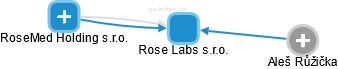 Rose Labs s.r.o. - náhled vizuálního zobrazení vztahů obchodního rejstříku