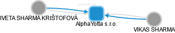AlphaYotta s.r.o. - náhled vizuálního zobrazení vztahů obchodního rejstříku