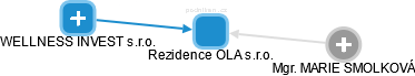 Rezidence OLA s.r.o. - náhled vizuálního zobrazení vztahů obchodního rejstříku