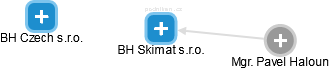 BH Skimat s.r.o. - náhled vizuálního zobrazení vztahů obchodního rejstříku