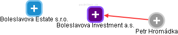 Boleslavova Investment a.s. - náhled vizuálního zobrazení vztahů obchodního rejstříku
