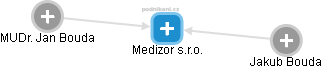 Medizor s.r.o. - náhled vizuálního zobrazení vztahů obchodního rejstříku