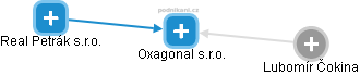 Oxagonal s.r.o. - náhled vizuálního zobrazení vztahů obchodního rejstříku