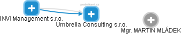 Umbrella Consulting s.r.o. - náhled vizuálního zobrazení vztahů obchodního rejstříku