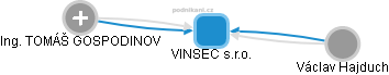 VINSEC s.r.o. - náhled vizuálního zobrazení vztahů obchodního rejstříku