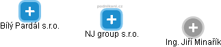 NJ group s.r.o. - náhled vizuálního zobrazení vztahů obchodního rejstříku