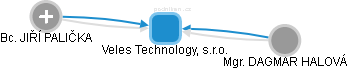 Veles Technology, s.r.o. - náhled vizuálního zobrazení vztahů obchodního rejstříku