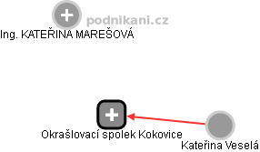 Okrašlovací spolek Kokovice - náhled vizuálního zobrazení vztahů obchodního rejstříku