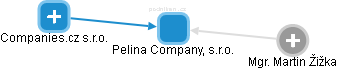 Pelina Company, s.r.o. - náhled vizuálního zobrazení vztahů obchodního rejstříku